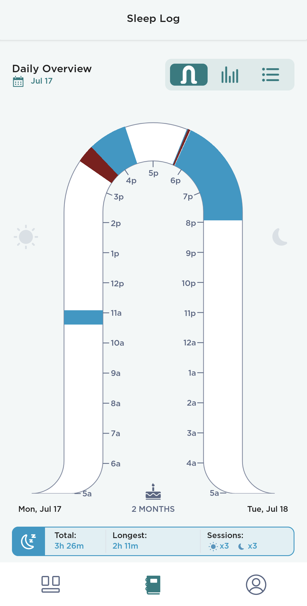 How does the Happiest Baby App track my baby's sleep.png