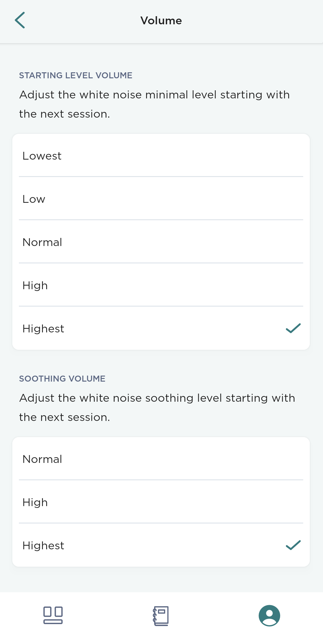 Can you adjust the white noise volume on SNOO.png