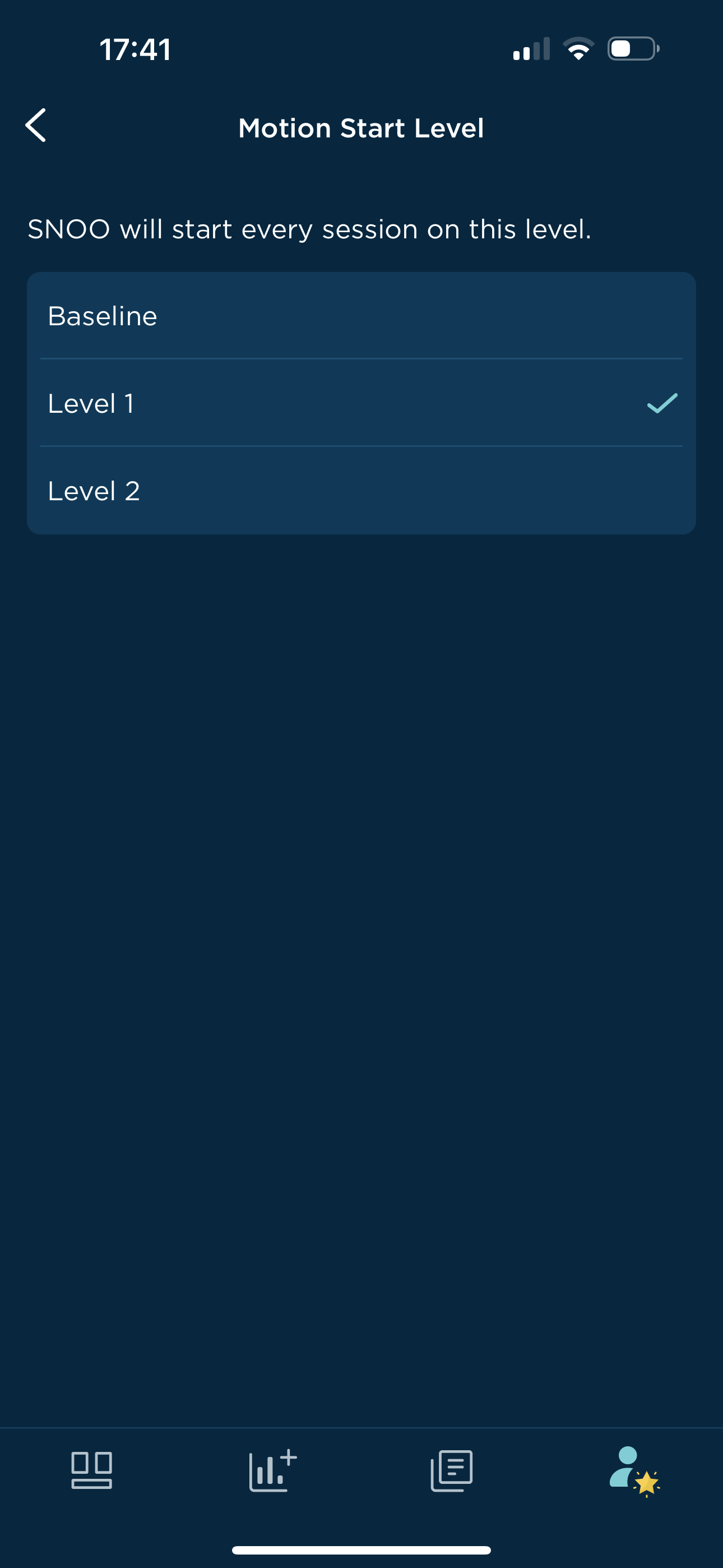 How do I use the Motion Start Level feature? Motion Start Level.PNG